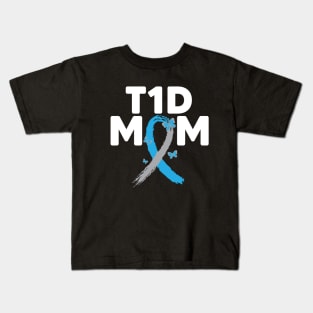 T1D mama her fight is my fight Type 1 Diabetes Awareness Kids T-Shirt